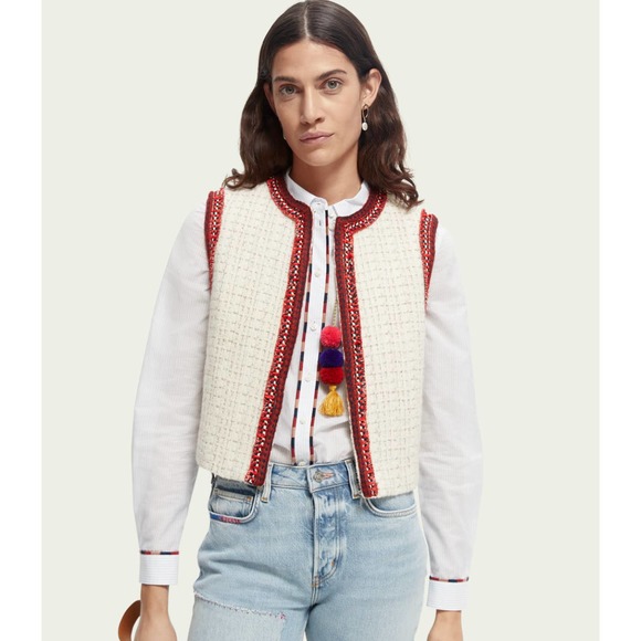 Scotch & Soda White and Red Tank Top - Picture 1 of 7